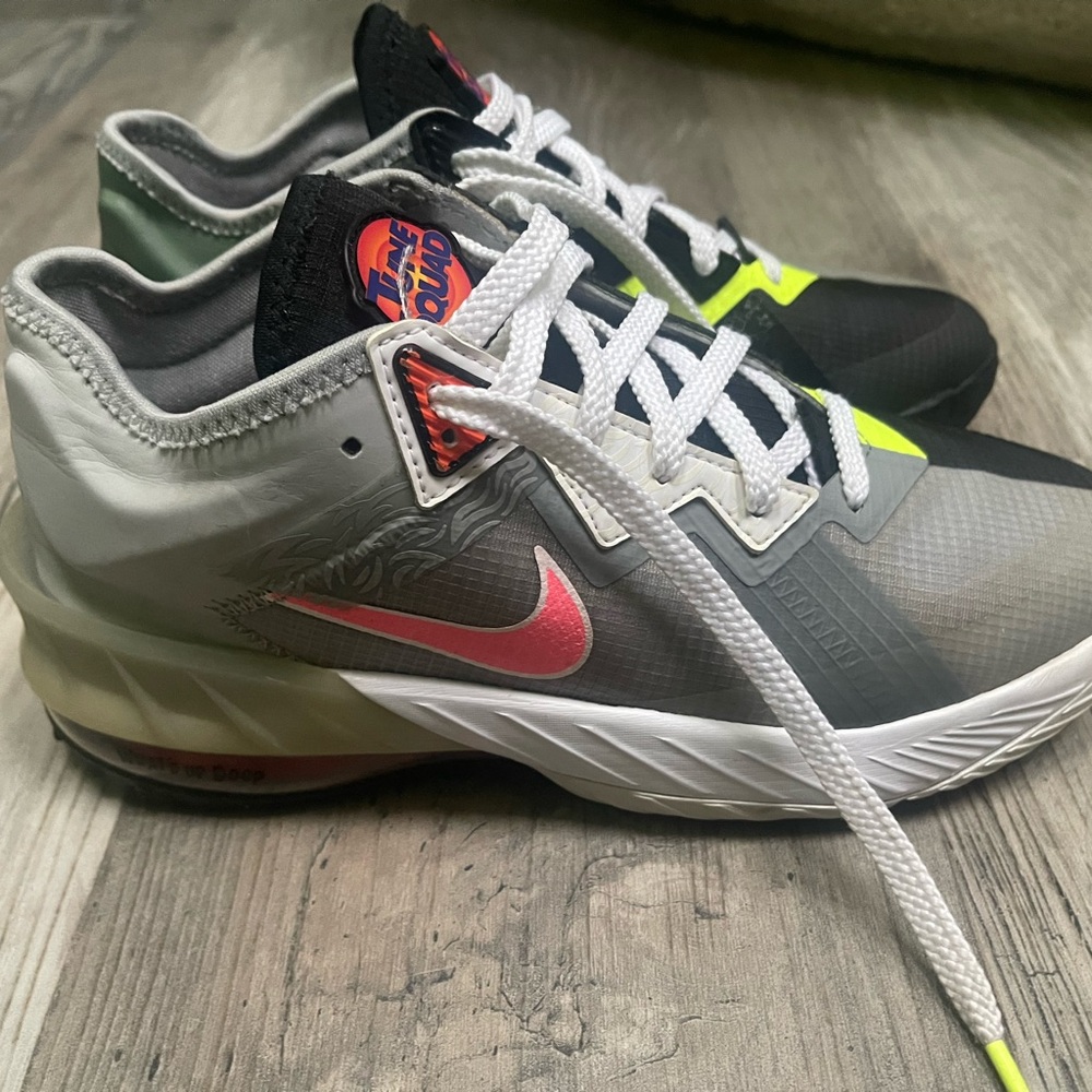 Nike Gray and Pink Sneakers with Neon Accents